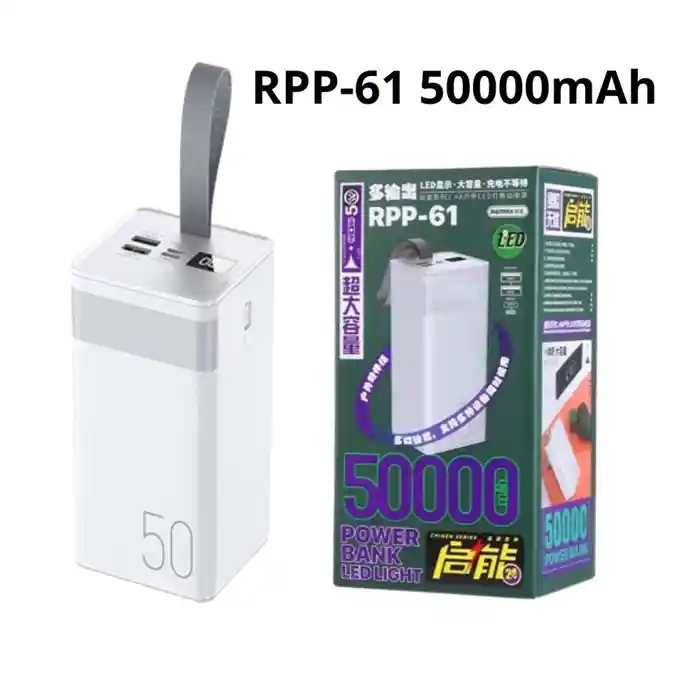 REMAX RPP-61 50000mAh Power Bank Chinen Series 2.4A Outdoor Power Bank With LED Light
